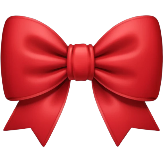 Dark red iPhone bow emoji