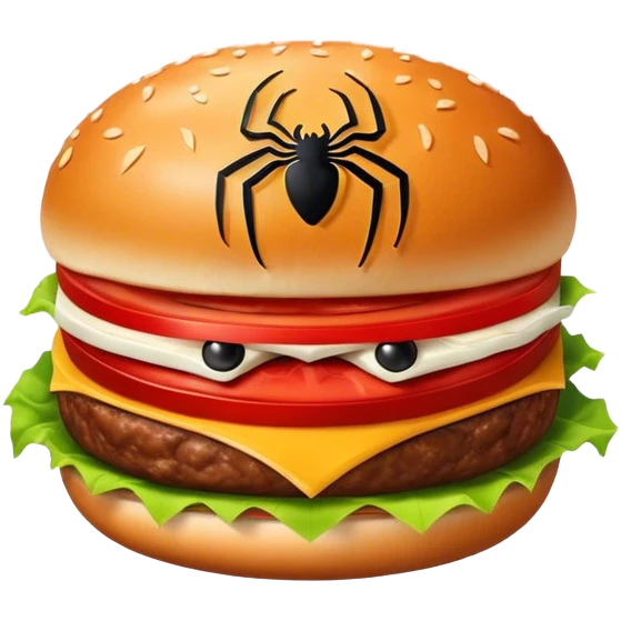 Spiderman hamburger  emoji