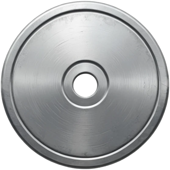 round metal survey marker disk. emoji