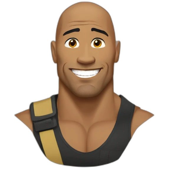 the rock as a rock emoji