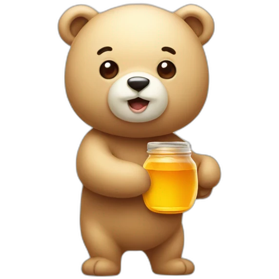 Ours avec miel emoji
