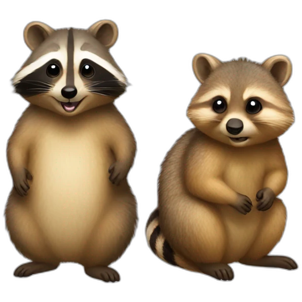 quokka and racoon emoji