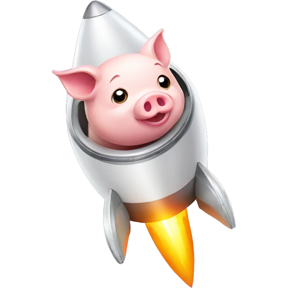pig in rocket ship emoji