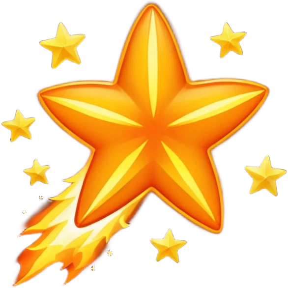 Asteriod emoji make it dalling like a shooting star emoji