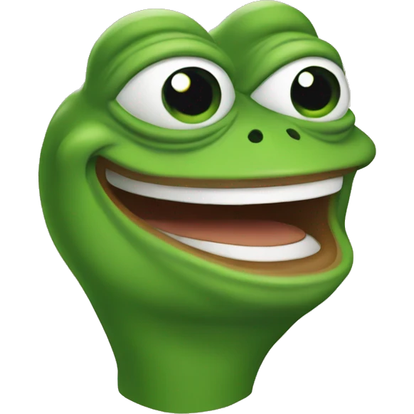 Pepe frog laughing emoji