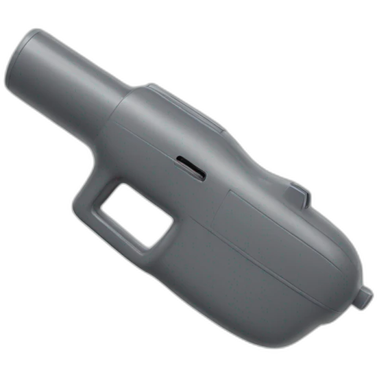 dark grey handheld mini vacuu\m cleaner shaped like a gun  emoji