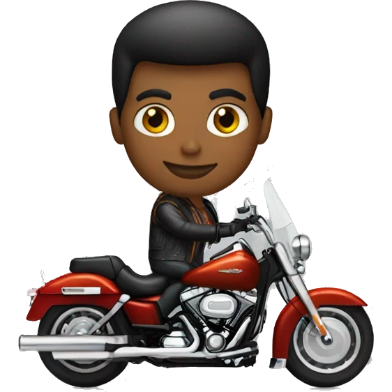 harley davidson with rider emoji