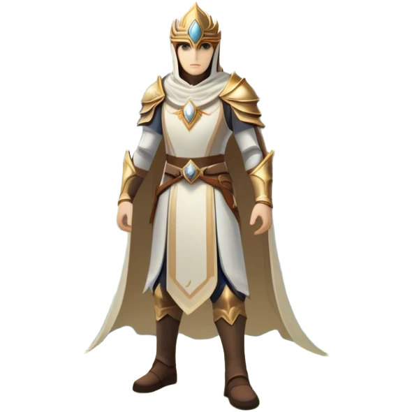 An icon featuring a hero with a closed visor, standing in a majestic, mystical landscape, inspired by RPGs like Elden Ring. The design includes a stunning, ethereal background with towering castles and distant mountains, symbolizing the adventure and mystery. Transparent background emoji