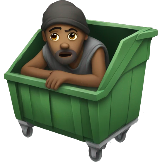 Homeless + dumpster emoji