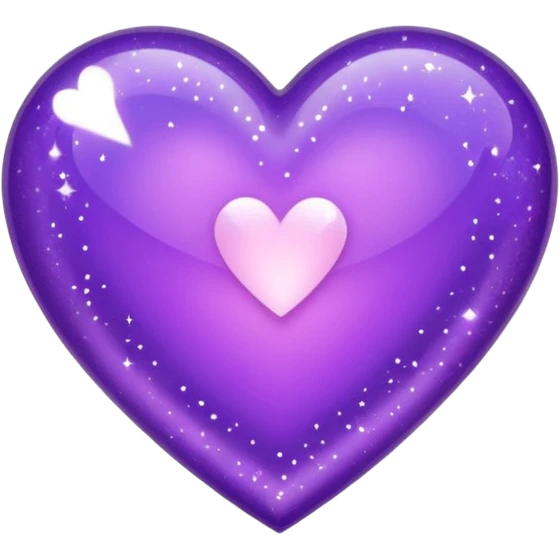 glitter purple and cian heart emoji
