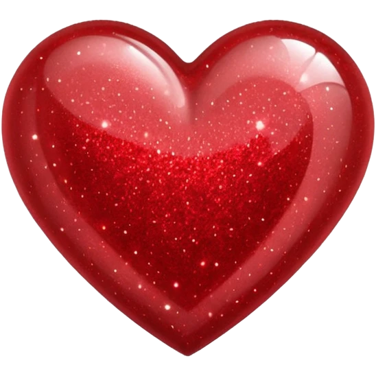 red glitter coração emoji