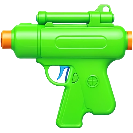 Water pistol toy in bright green color emoji