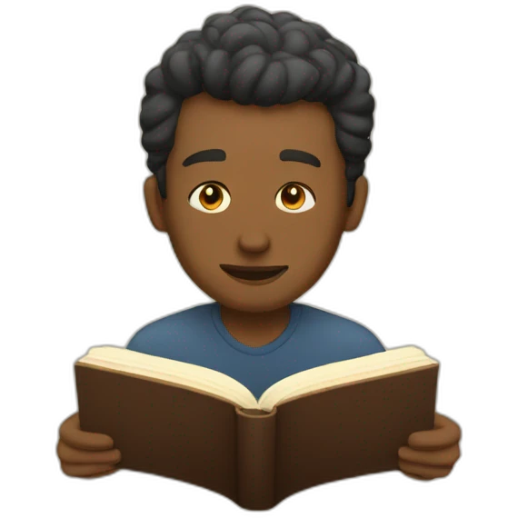 Man read book emoji