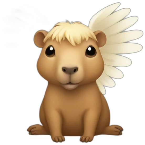 Capybara angel emoji