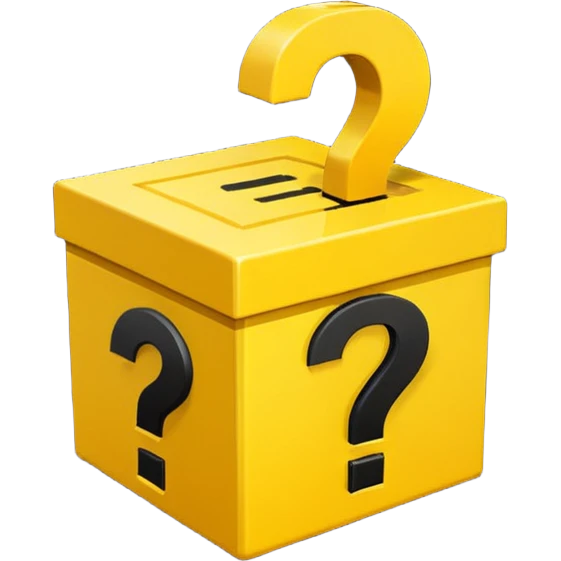 сгенерируй смайл loot box в стили классических смайлов с вопросиком  emoji