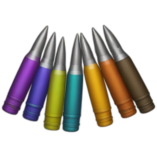 six bullets colors emoji
