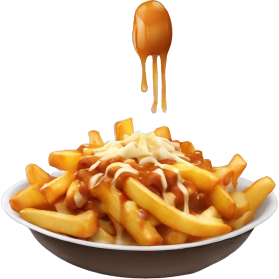 poutine qui mange une poutine emoji