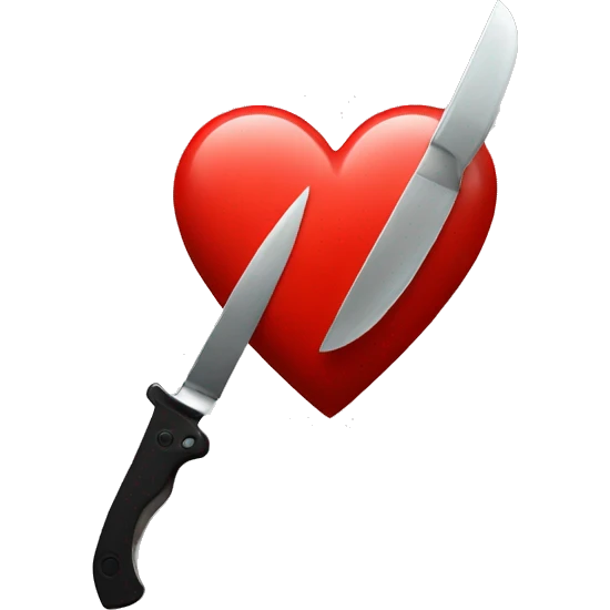A heart with a knife  emoji