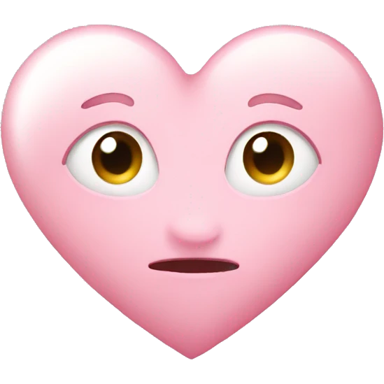 light pink heart with face  emoji