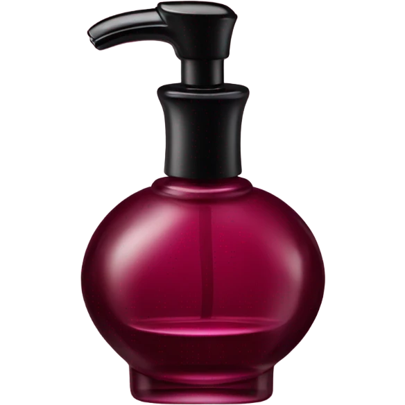 Burgundy perfume with pump emoji