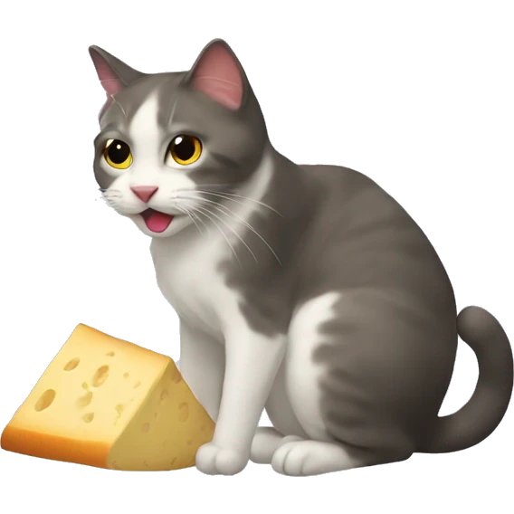 Cat eating cucú ver emoji