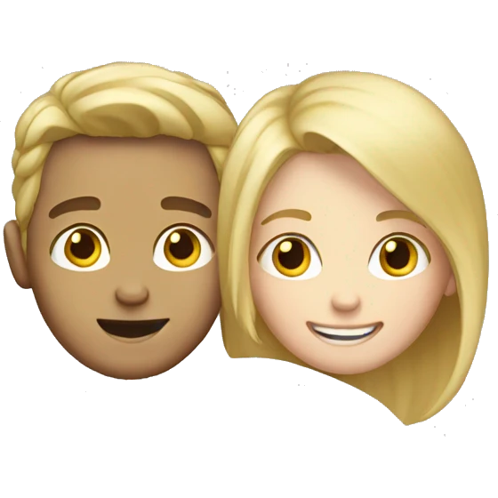 blond hair boy with fair hair girl emoji