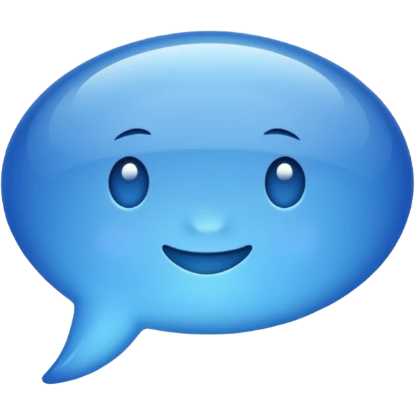 blue message bubble emoji