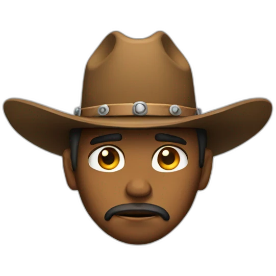 sad cowboy emoji