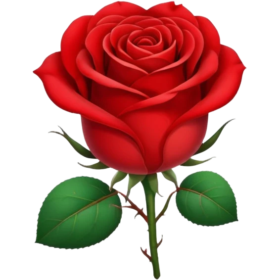 una rosa con forma de corazon emoji