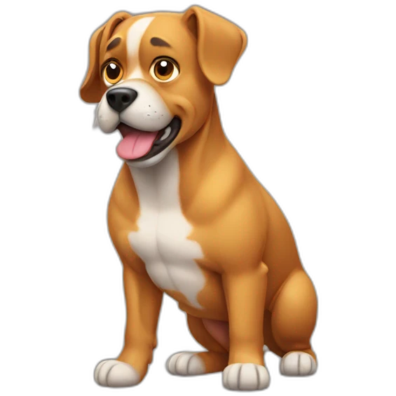 Dog with muscles emoji