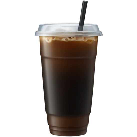Iced black coffee  emoji