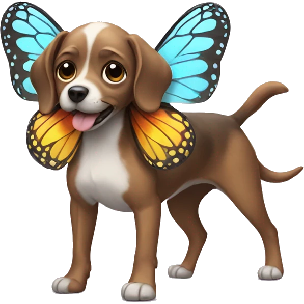 dog with butterfly wings emoji