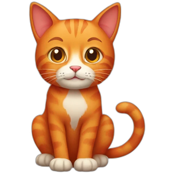 Red cat emoji