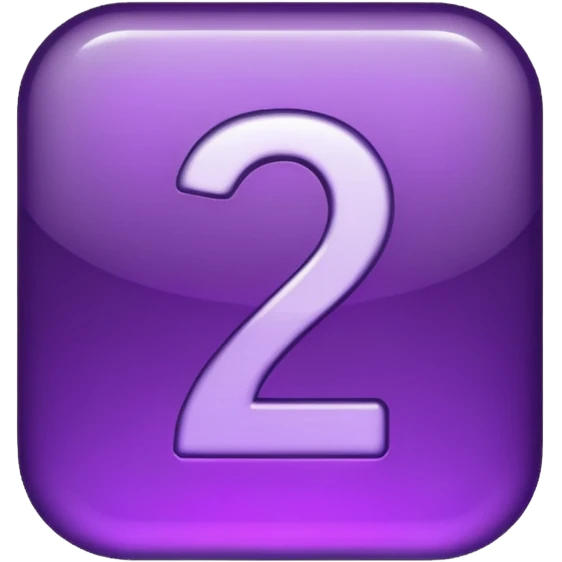 number 2 black and purple emoji