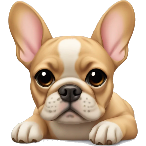 Fawn frenchie laying  emoji
