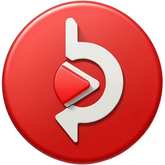 blank screen with a red play button in the center emoji