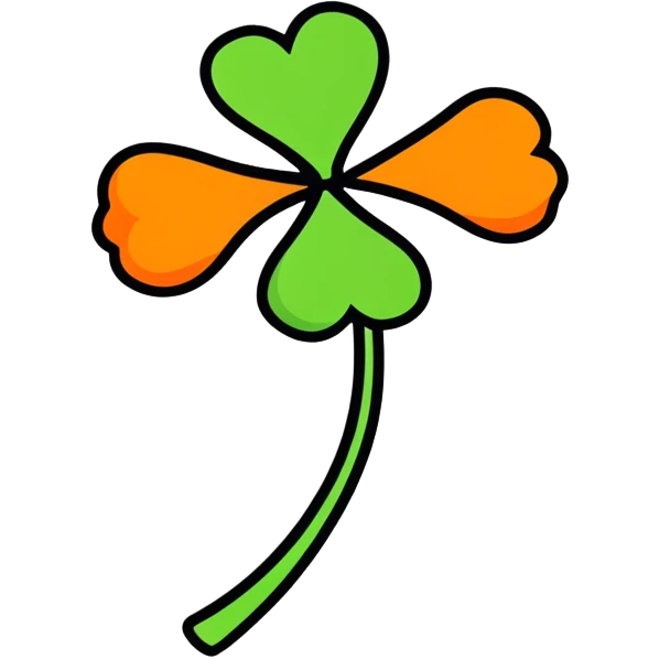 Orange clover emoji