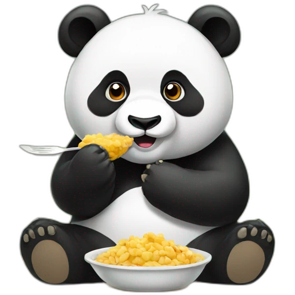Panda eating food emoji