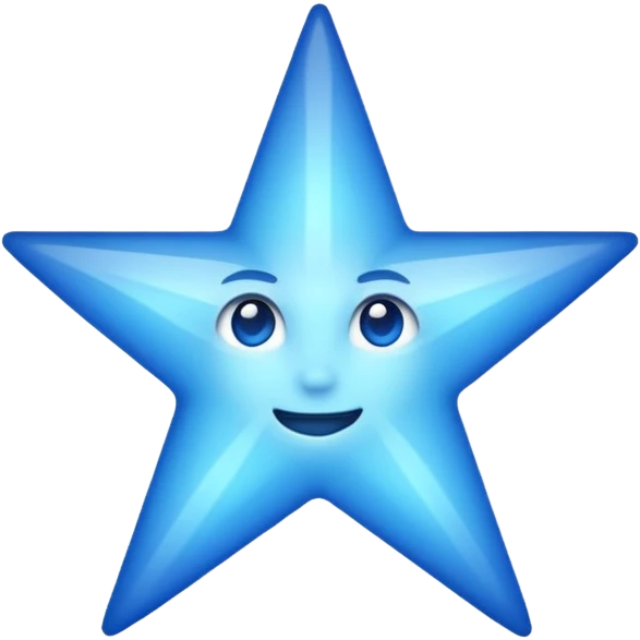 blue version of a ⭐ emoji