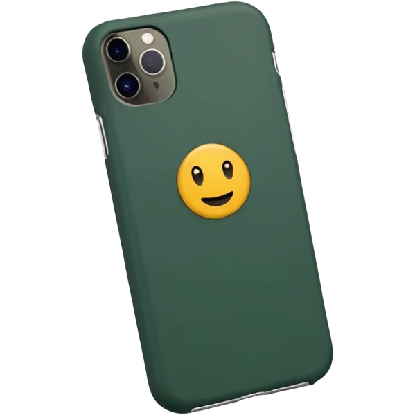 dark green case on white iPhone, minimalism, no emojis emoji