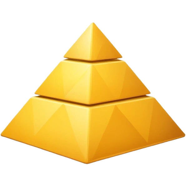 simple yellow pyramid icon emoji