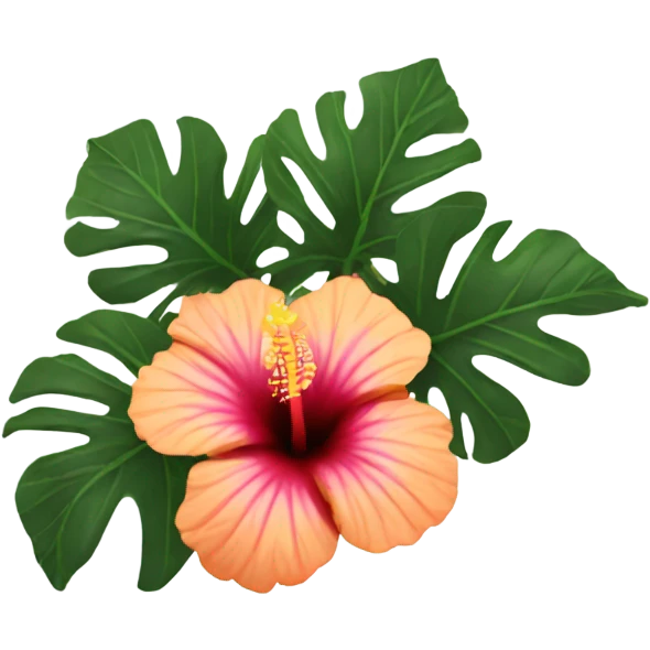 Hibiscus flower  emoji