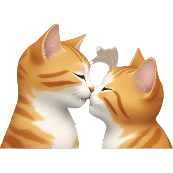 Cats kiss emoji