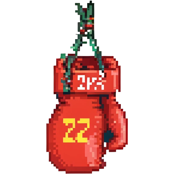 красные боксерские перчатки с надписью "23", no background emoji