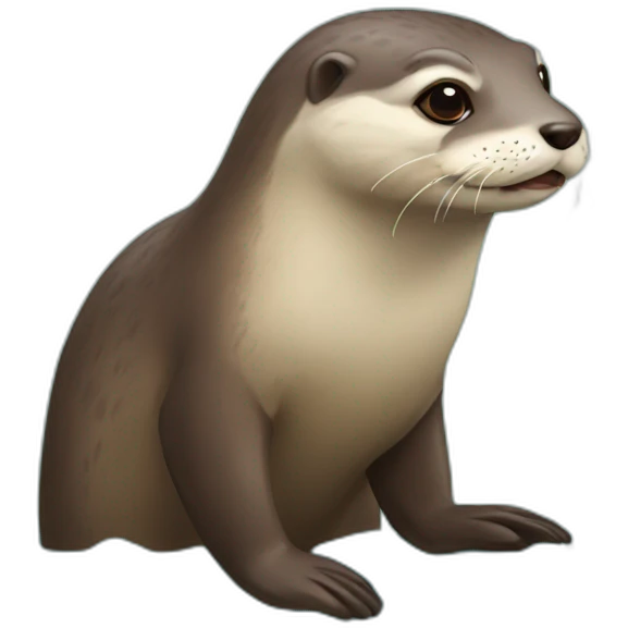 Loutre sur tortu emoji