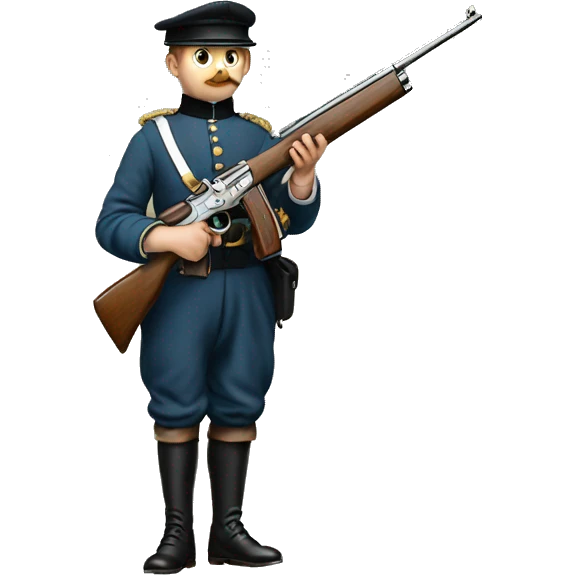 british soldier with gun 19 century emoji