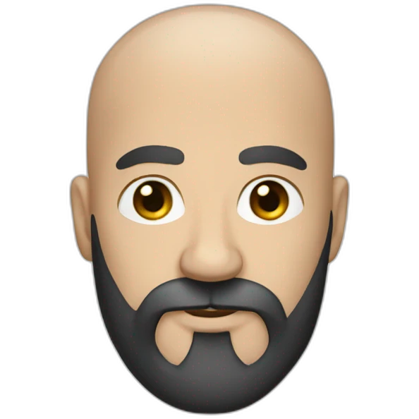 bald white man with big black beard emoji