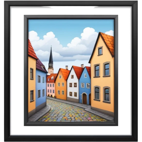 window looking out on german town emoji