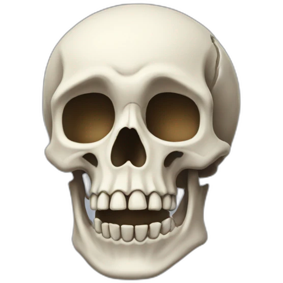 Skeleton smoling emoji