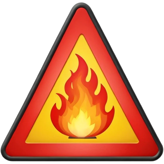 fire hazard sign emoji